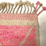 Handmade Moroccan wool rug size 150 x 250 cm pink