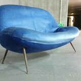 Sofa sofa egg biomorphic Fritz Neth to correcta years 1955