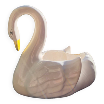 Large hidden ceramic swan pot