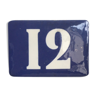 Old street number plate with number 12