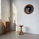 Round rattan mirror 1980