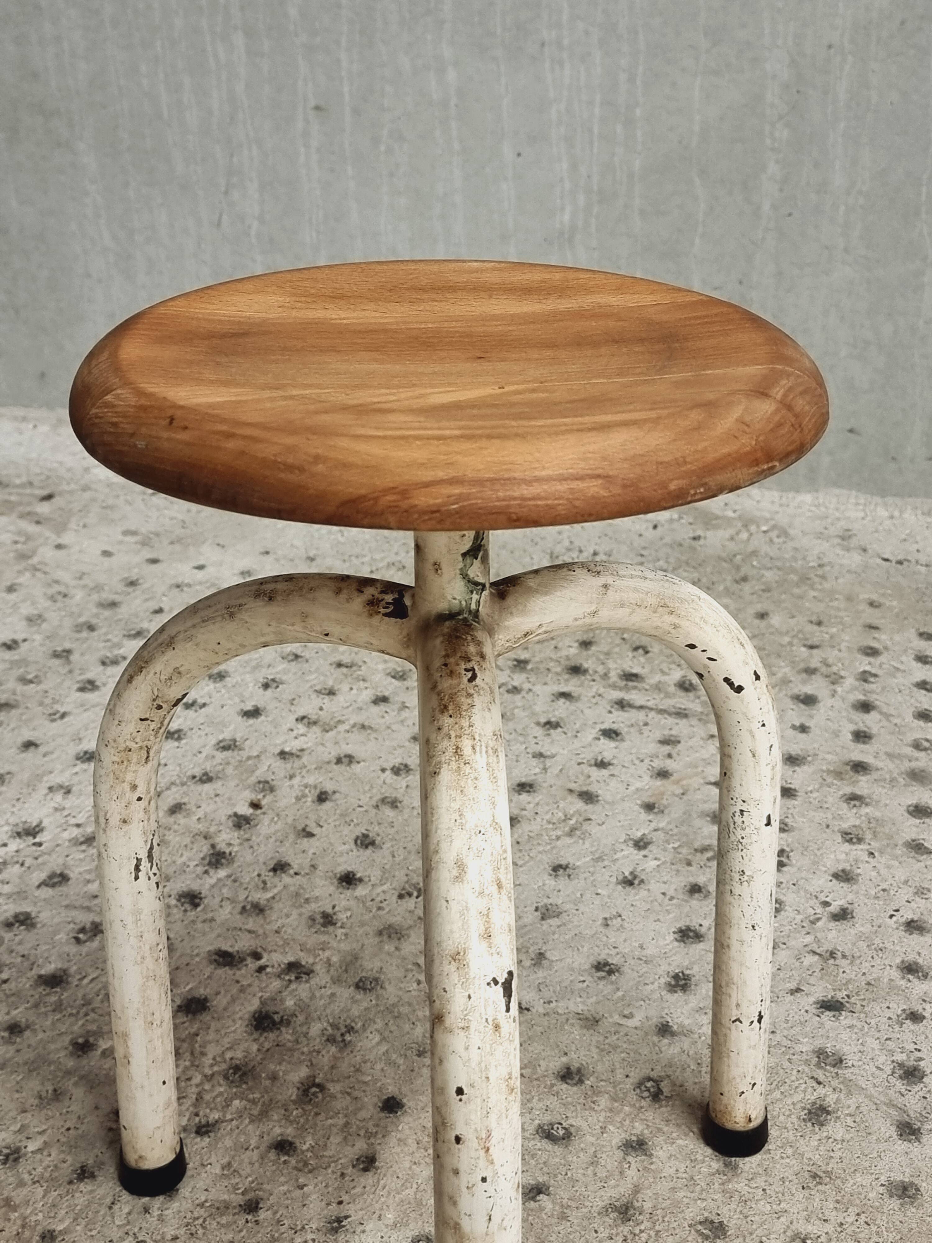 Vintage swivel stool laboratory stool studio stool
