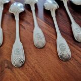 Christofle, Paris - Set of 8 dessert spoons - Vendôme model (Louis XIV style) - in metal