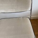 Vintage beige armchair from the 1970s.