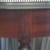 Louis XVI style hot water bottle table in mahogany and marble