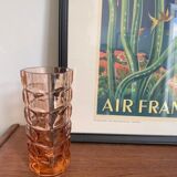 Vase Luminarc modèle Windsor rose 1970