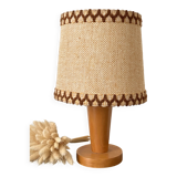 Lampe à poser en bois, années 70