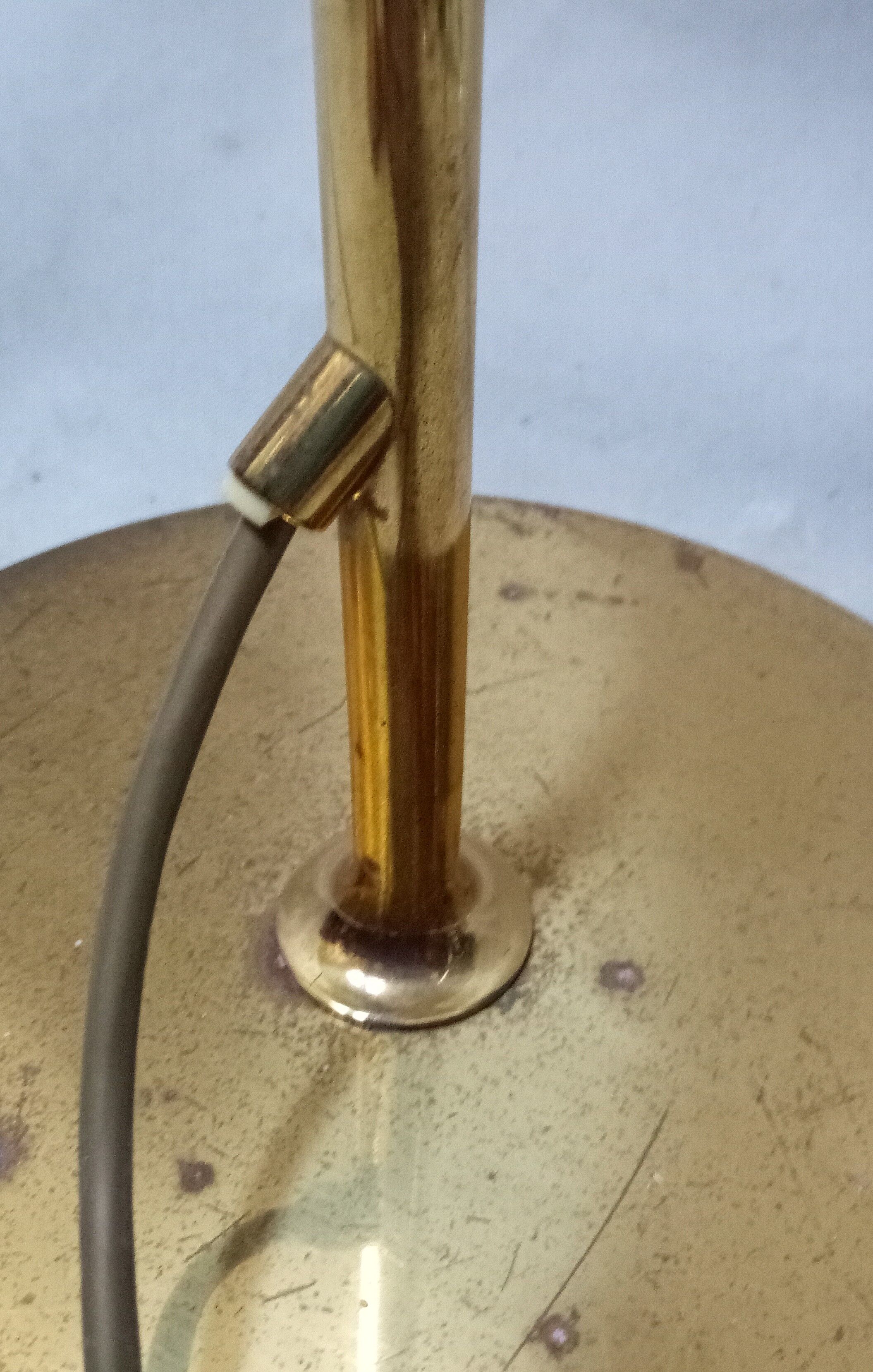 adjustable brass floor lamp by Florian Schulz for Interline, germany 70s
