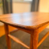 Vintage Scandinavian coffee table in solid oak - 1960s design - H50 cm