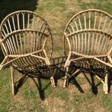 Rattan armchairs