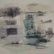 Jean rené bazaine: abstract composition - original signed lithograph