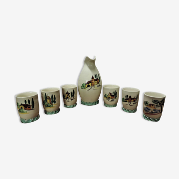 Ceramic fruit juice service from Vallauris