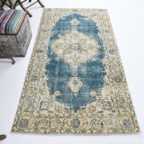 Tapis persan bleu et beige