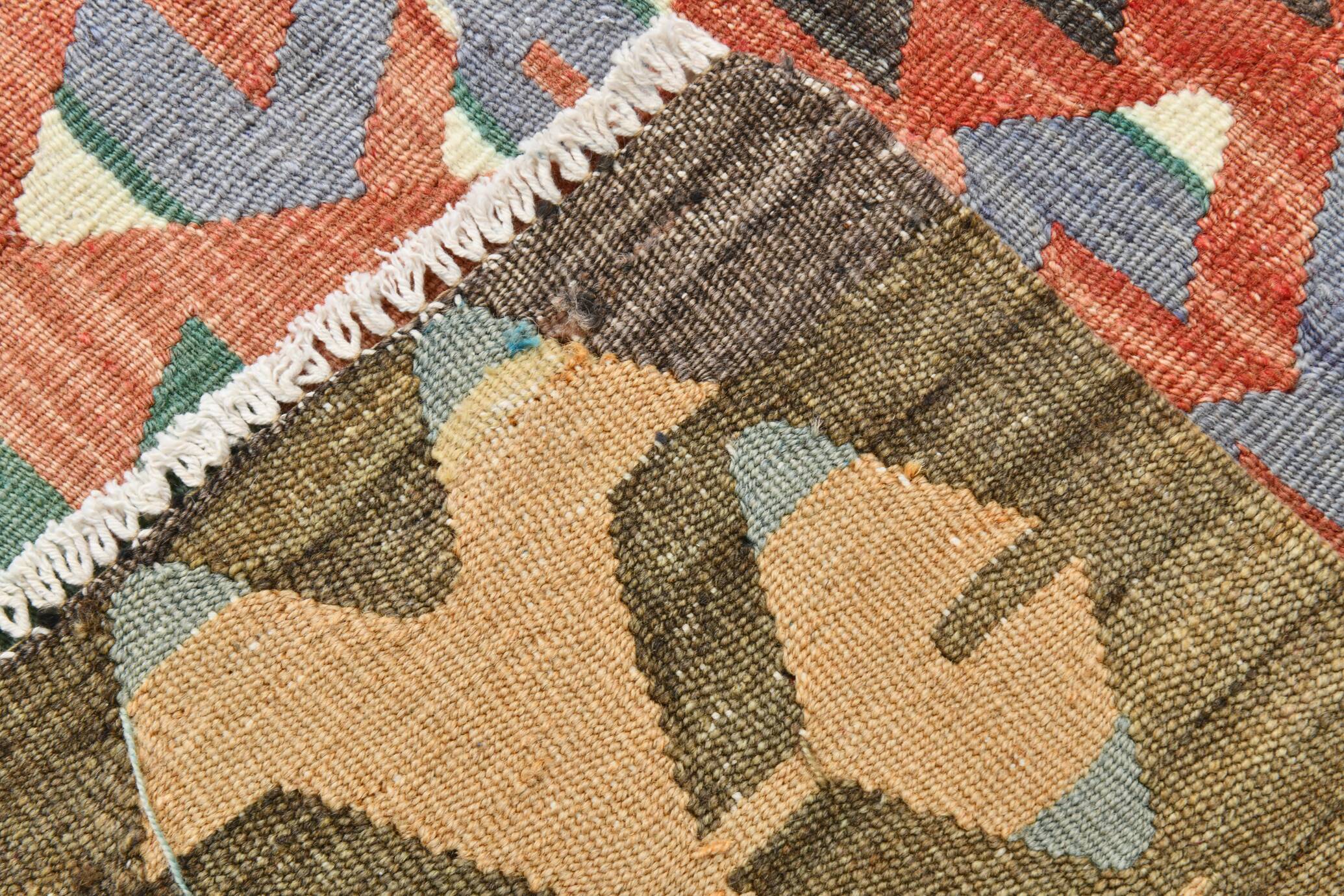 7x10 Geometric Handmade Vintage Rug, 207x311Cm