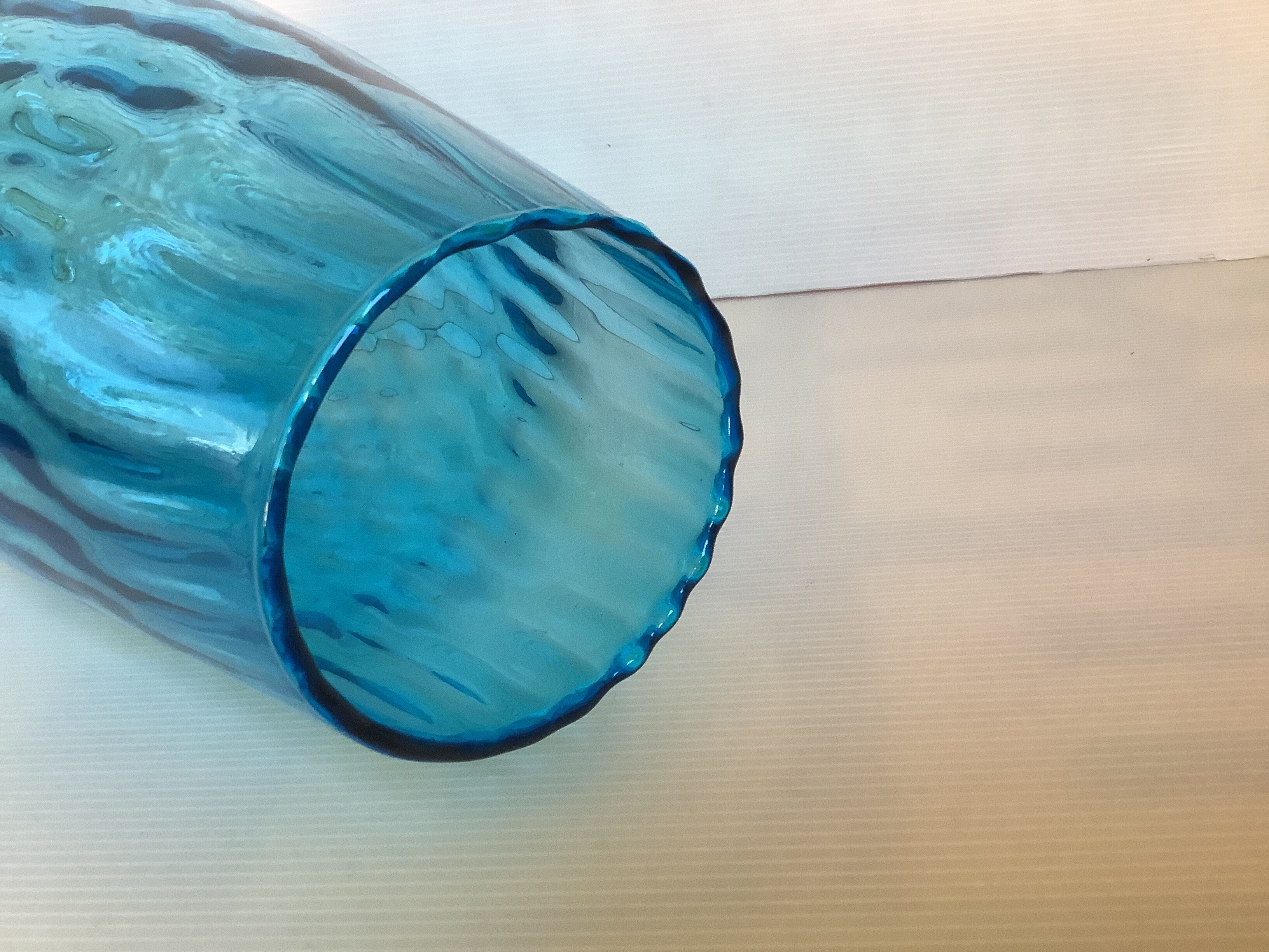 Vase empoli turquoise blue italy