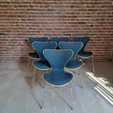 Set of six "Sjuan" chairs by Arne Jacobsen for Fritz Hansen