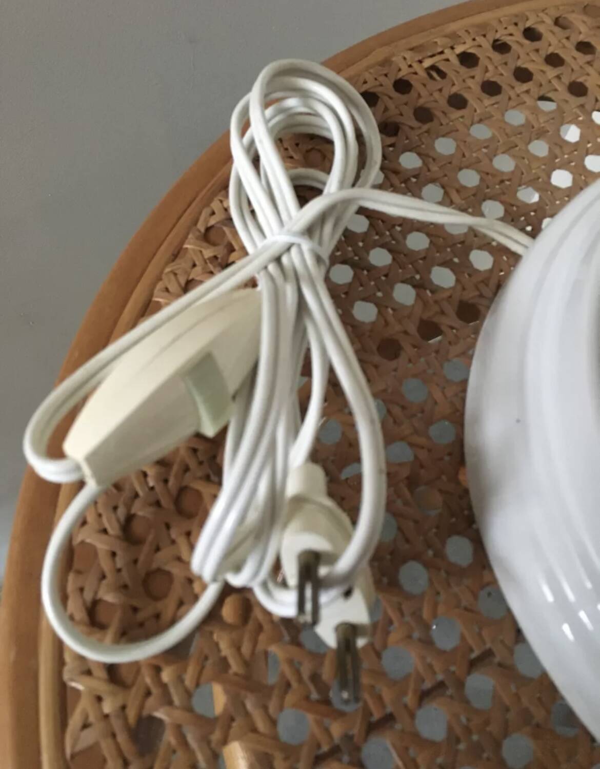 Lampe triple colombes en céramique blanche