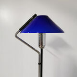 Floor lamp in opaline and marble, Italian work, 1980