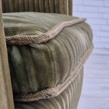 1960s, Danish highback relax armchair, original condition, green furniture velour.