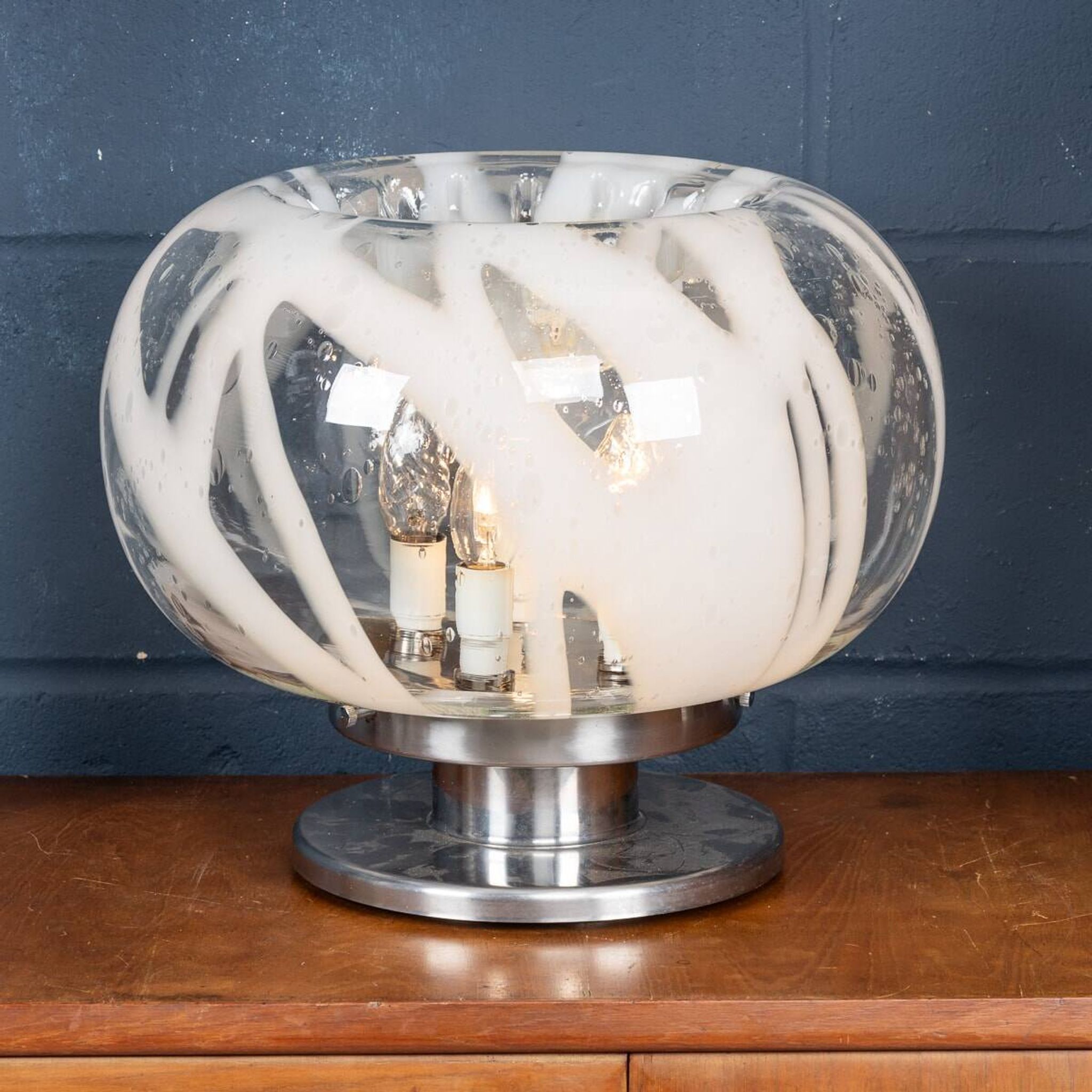 A vintage 20thc italian table lamp by carlo nason for mazzega, murano c1970