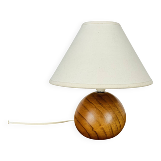 80s wooden ball lamp, pine, vintage
