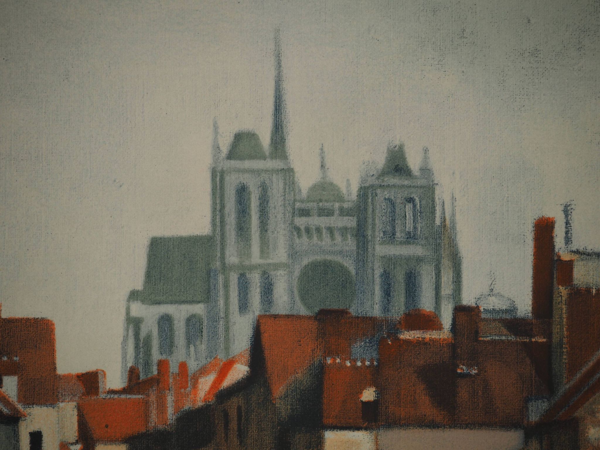 André Derain : Amiens traversé par la Somme, Lithographie signée