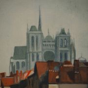 André Derain : Amiens traversé par la Somme, Lithographie signée
