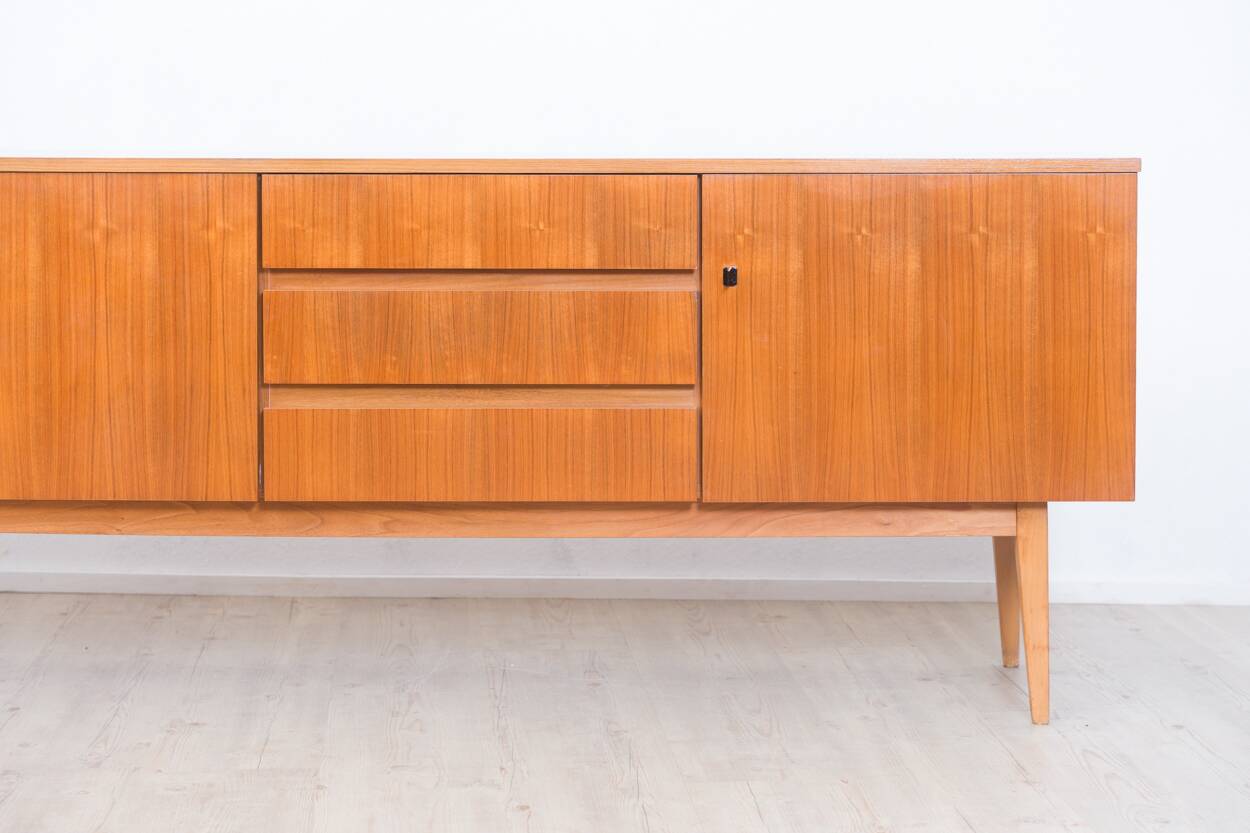 1960s walnut grand buffet, manufacturer Royal Sweden.