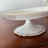Dish on porcelain pedestal E. BOURGEOIS