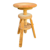 80s screw-on wooden stool