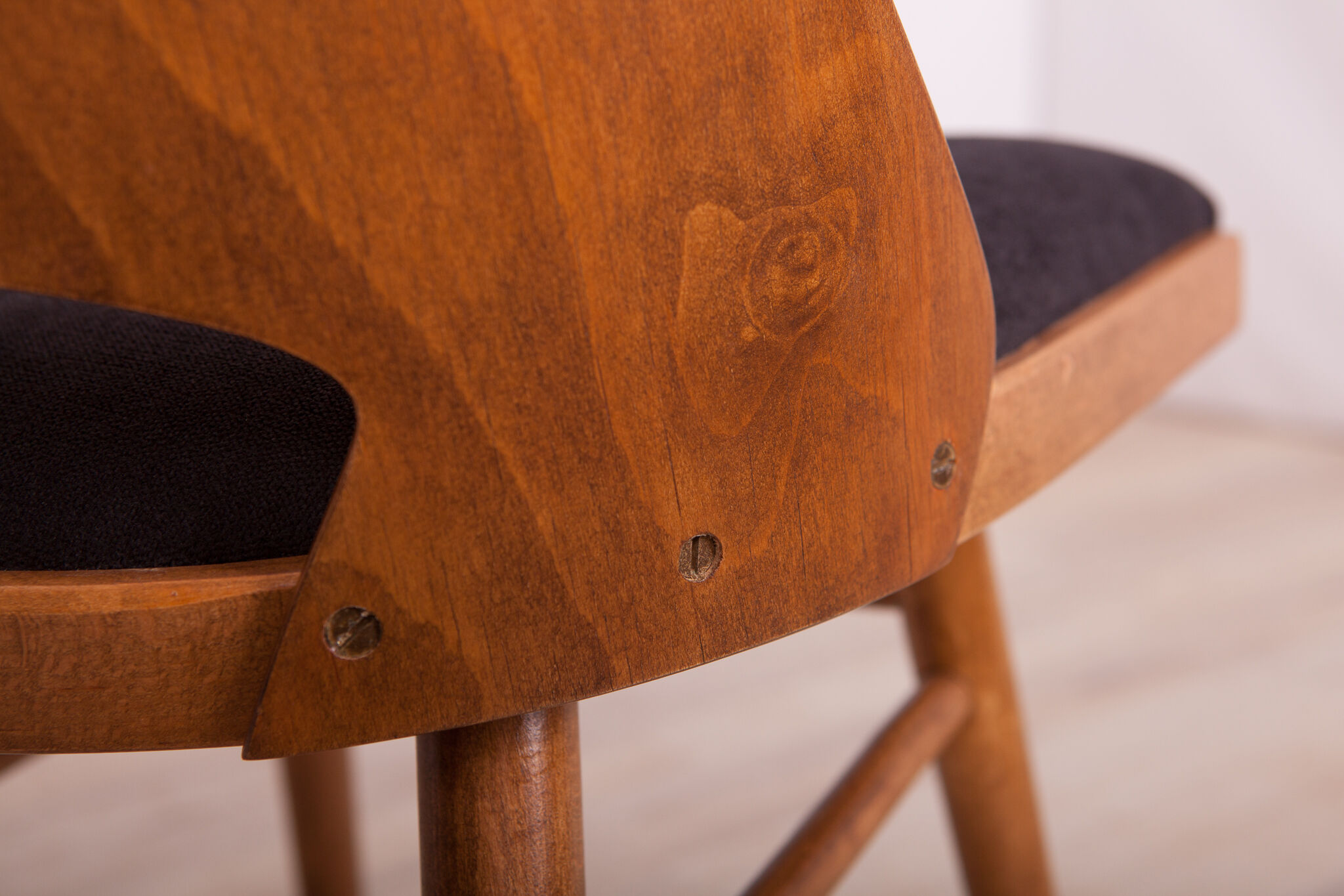 4 lollipop dining chairs from tatra, 1960s