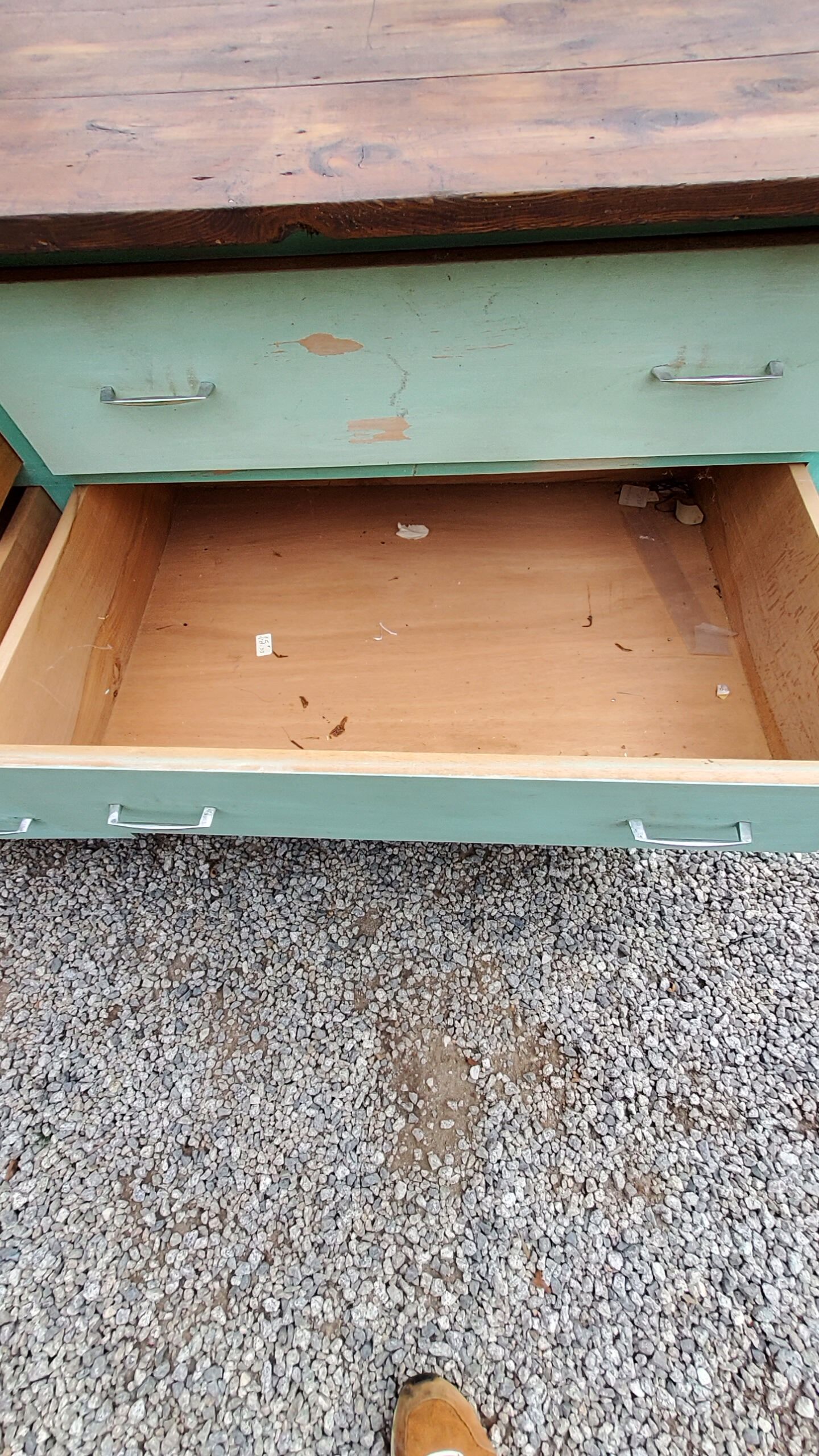 Hardware counter of the 50s 8 drawers 1 niche 250cm
