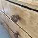 Vintage solid pine English trade counter furniture