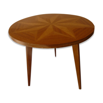 Table low tripod vintage inlaid