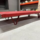 Old wooden and metal railway pallet