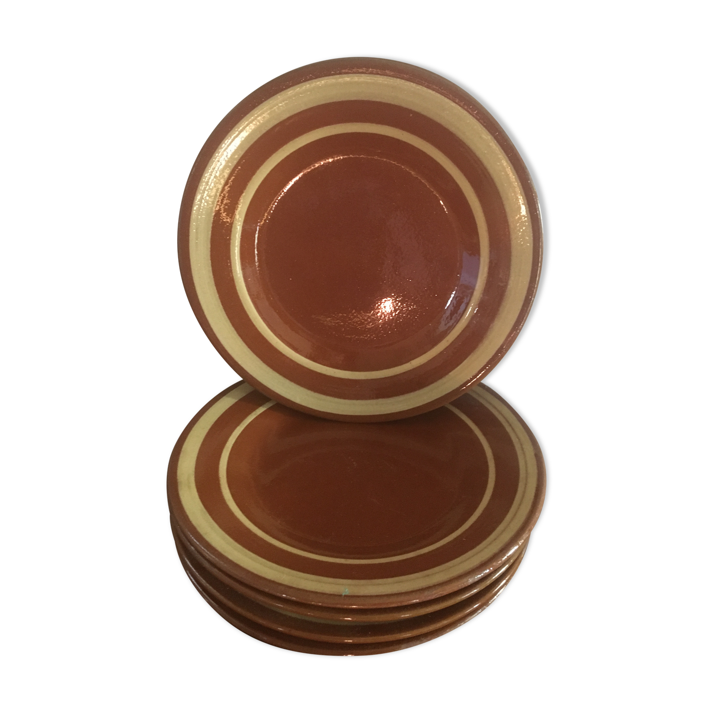 Flat plates terracotta 80s.