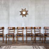Parisian bistro chair troquet style Baumann, Fischel, Kohn, Lutherma in retro vintage beech wood
