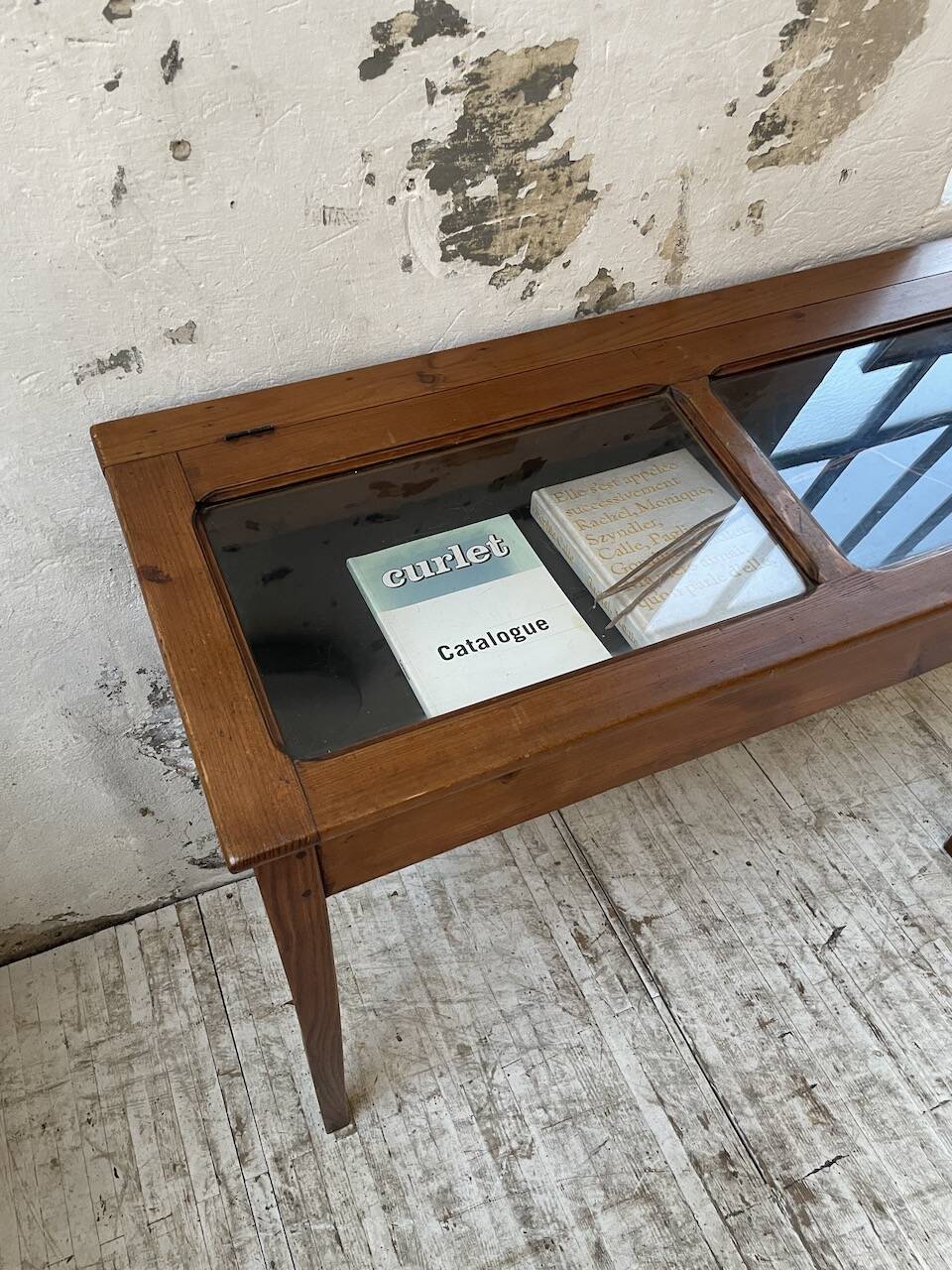 50s display cabinet side table