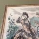 Anais Toudouze illustration print, antique French fashion , France, art print in wooden frame