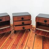 Czechoslovakian Nightstands by J. Halabala for UP Závody, 1950s, Set of 3