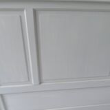 Headboard from the 1930s for a 160 bed in pearl gray patinated solid oak