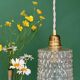 Vintage transparent glass suspension globe