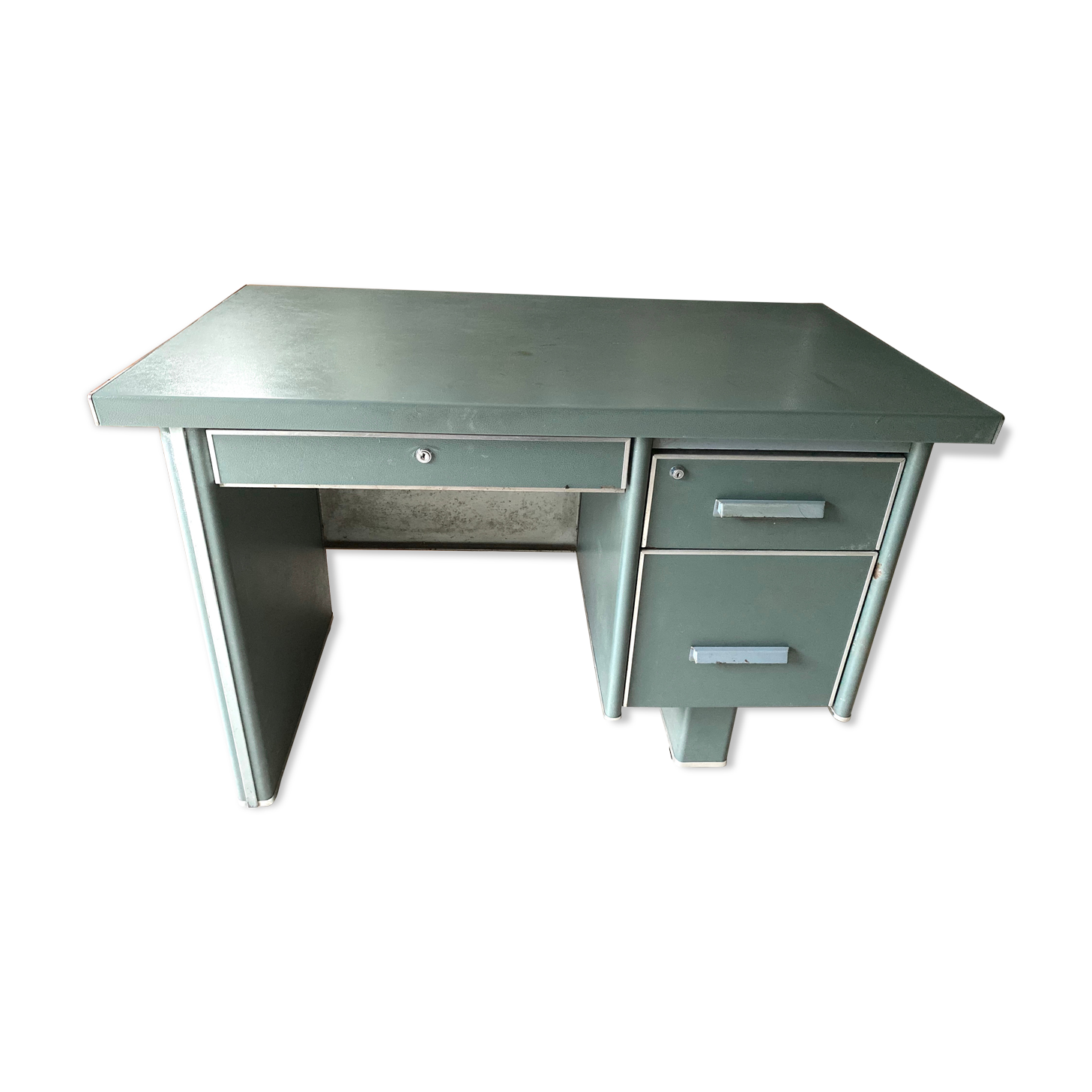 Vintage green metal industrial office
