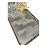 12 porte-couteaux en cristal taillé dans leur boite d'origine longueur