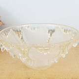 Art Deco ceiling lamp in partially frosted molded glass