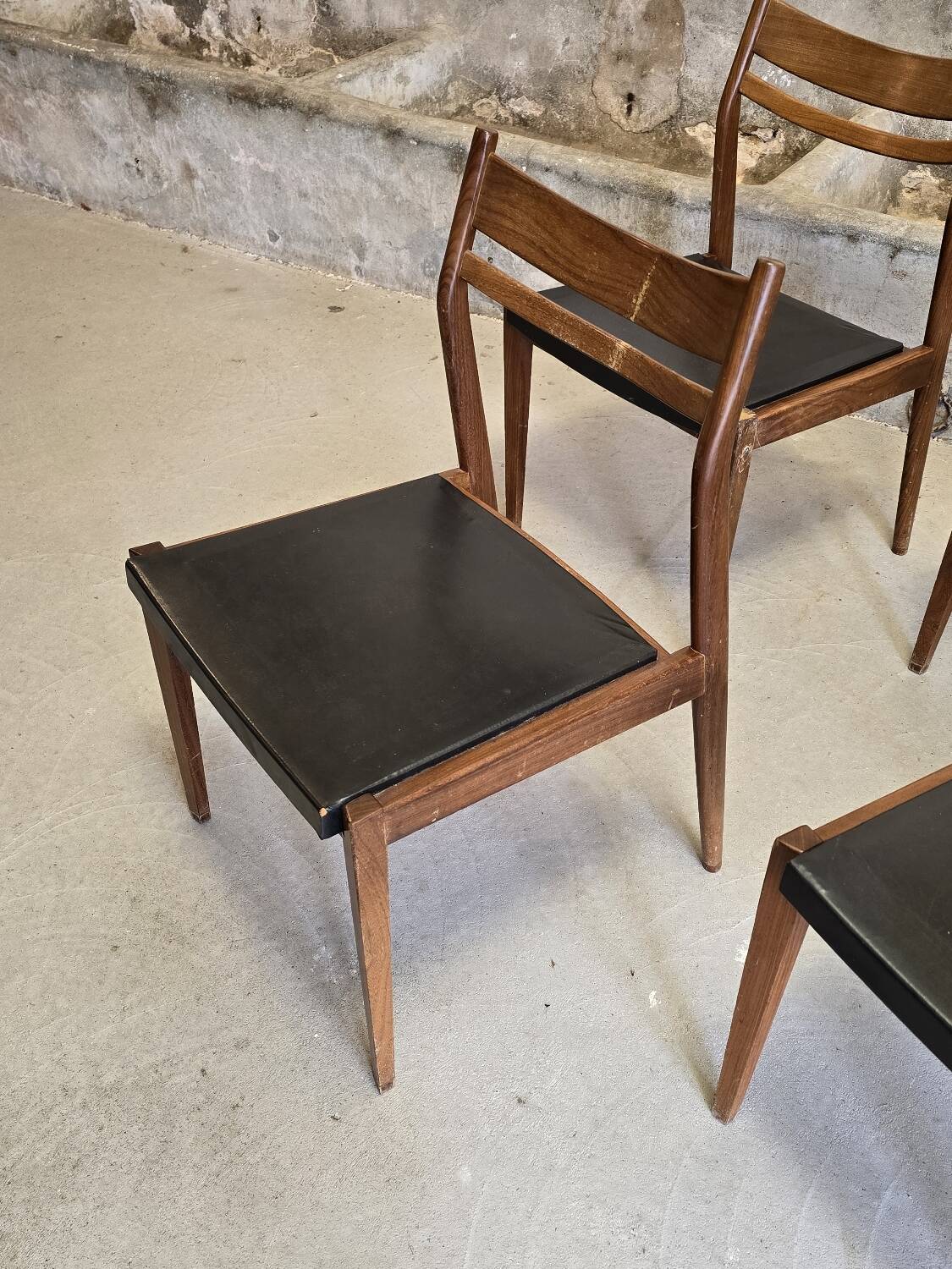 6 Scandinavian style teak chairs 1960