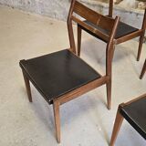 6 Scandinavian style teak chairs 1960