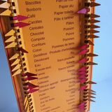 Vintage Provençal sheet metal commission list organizer