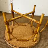 Pair of rattan side tables
