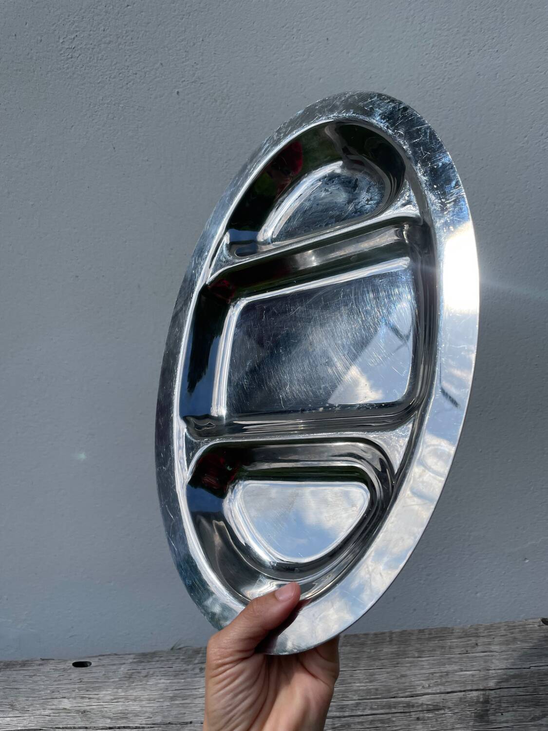 Plat compartimenté en inox Rémy Letang